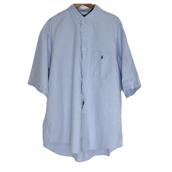 Ralph Lauren Other - Ralph Lauren “Big Shirt” Men’s Sz XL Light Blue Short Sleeve Pocket Button Down